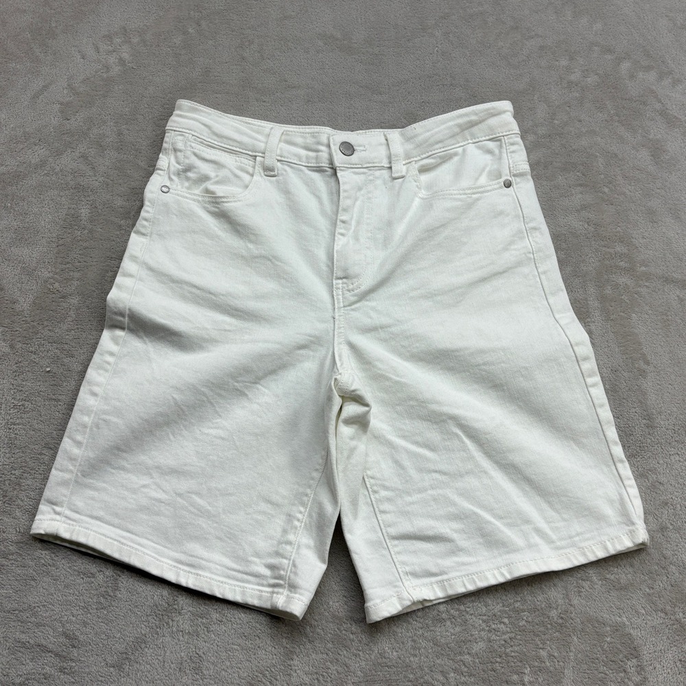 Wrangler Denim Shorts Women 6 White High Waisted Stretch 5-Pocket Basic Western